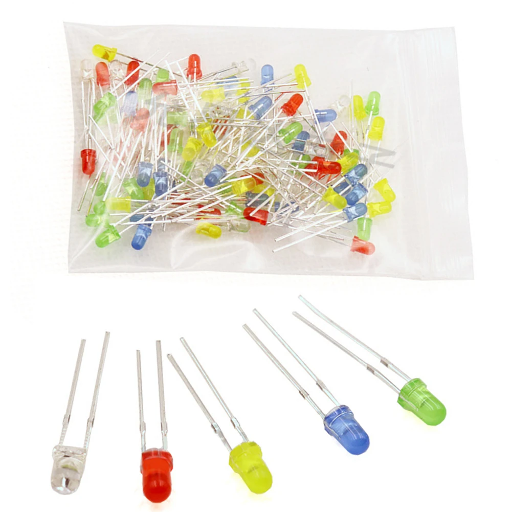 100PCS 3mm Light Emitting Diode LED Bead Bright Green Yellow Blue White Red LED Lamp Beads Light Emitting Diode LED Bulb Tools
100PCS 3mm Light Emitting Diode LED Bead Bright Green Yellow Blue White Red LED Lamp Beads Light Emitting Diode LED Bulb Tools