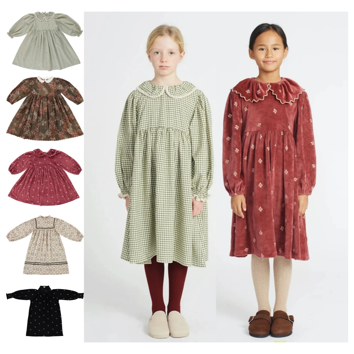 Dresses for Girls 2023bebe Autumn Winter New Long-sleeved Dress Velvet Heavy Embroidery Gold Silk Floral Children's Skirt
Dresses for Girls 2023bebe Autumn Winter New Long-sleeved Dress Velvet Heavy Embroidery Gold Silk Floral Children's Skirt