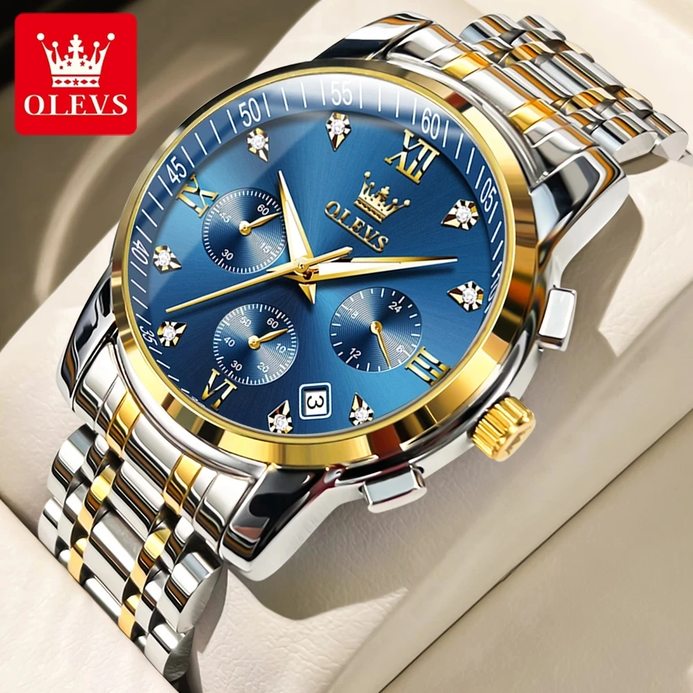 OLEVS Watches for Men Top Brand Luxury Chronograph Luminous Quartz Watch Fashion Business Waterproof Stainless Steel Wrist Watch
OLEVS Watches for Men Top Brand Luxury Chronograph Luminous Quartz Watch Fashion Business Waterproof Stainless Steel Wrist Watch