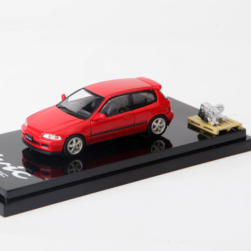 

Hobby Diecast Alloy 1:64 Scale CIVIC EG6 Cars Model Green Adult Toys Classics Collection Nostalgia Souvenir Gifts Static Display