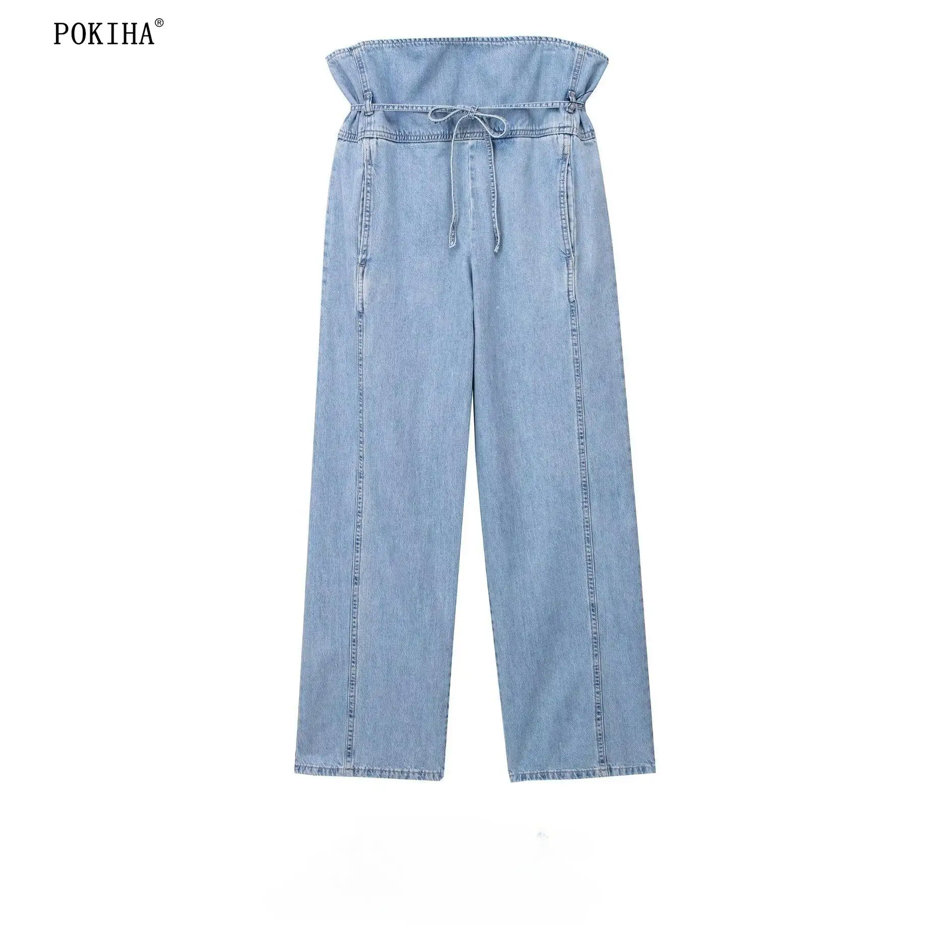 Pokiha 2023 New Summer Fashion Women High Waisted Pleated Jeans With Belt Streetwear Chic Casual Female Straight Denim Trousers
Pokiha 2023 New Summer Fashion Women High Waisted Pleated Jeans With Belt Streetwear Chic Casual Female Straight Denim Trousers