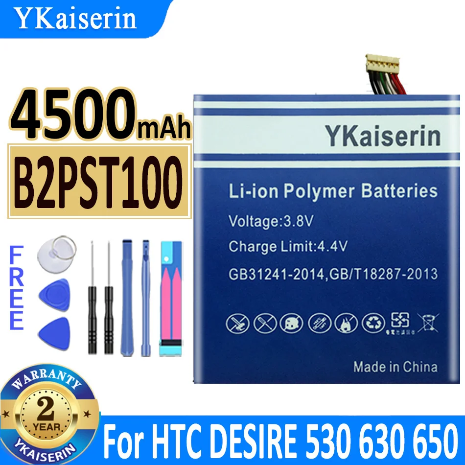 

YKaiserin Battery For HTC Desire 628 630 650 530 D530U B2PST100 4500mAh Batteries + Free Tools + Tracking number