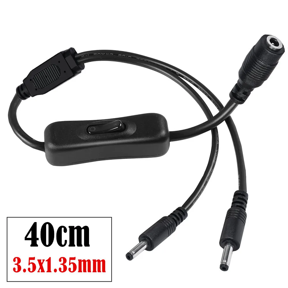 3.5 * 1.35mm DC35135 1/2 female to 2 male Y-shaped with 304 switch for LED light strips
3.5 * 1.35mm DC35135 1/2 female to 2 male Y-shaped with 304 switch for LED light strips