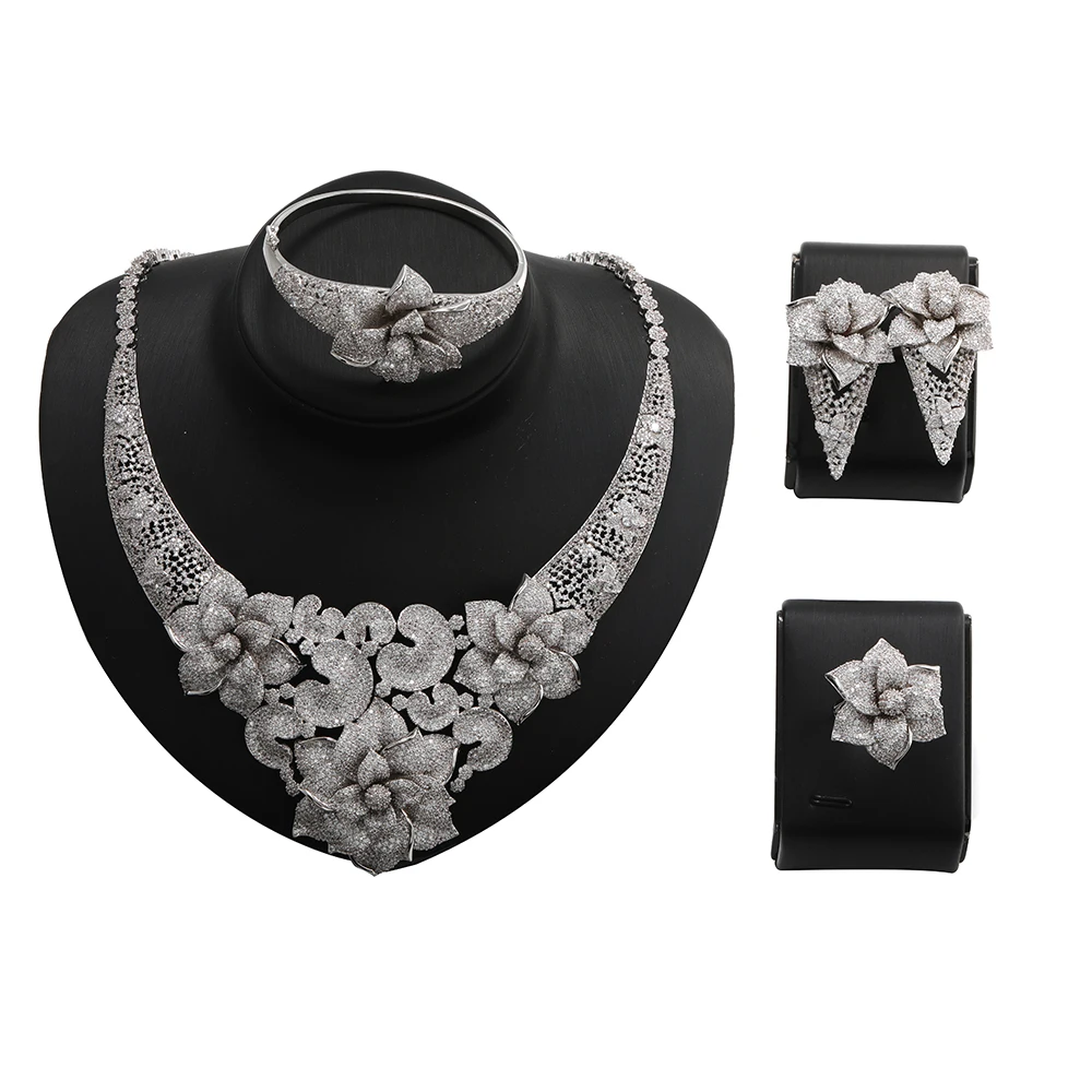 Big Sale Nigeria Large Necklace Set for Women's Cubic Zirconia Bridal Jewelry Sets Party Wedding Dress Suits Accessory
Big Sale Nigeria Large Necklace Set for Women's Cubic Zirconia Bridal Jewelry Sets Party Wedding Dress Suits Accessory