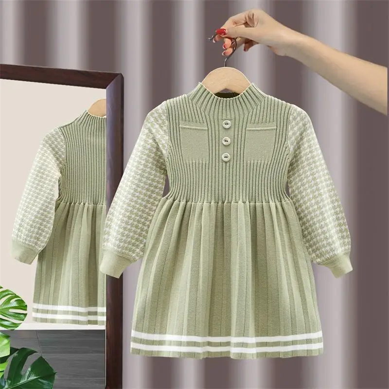 Girls' Dresses Spring Autumn 2023 Fashionable Baby Skirts Children's Knitted Sweater Dresses
Girls' Dresses Spring Autumn 2023 Fashionable Baby Skirts Children's Knitted Sweater Dresses