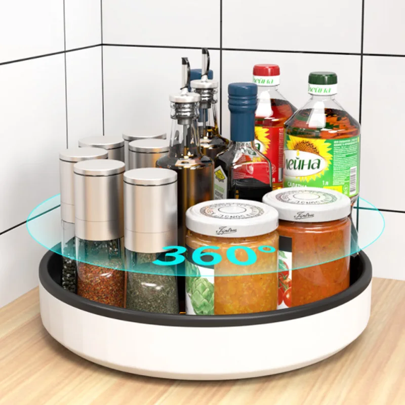 Plastic Spinning Tray Turntable Sauce Holder 360 Degree Rotate Kitchen Storage Tray Large Capacity High Edge Anti-Slip Design
Plastic Spinning Tray Turntable Sauce Holder 360 Degree Rotate Kitchen Storage Tray Large Capacity High Edge Anti-Slip Design