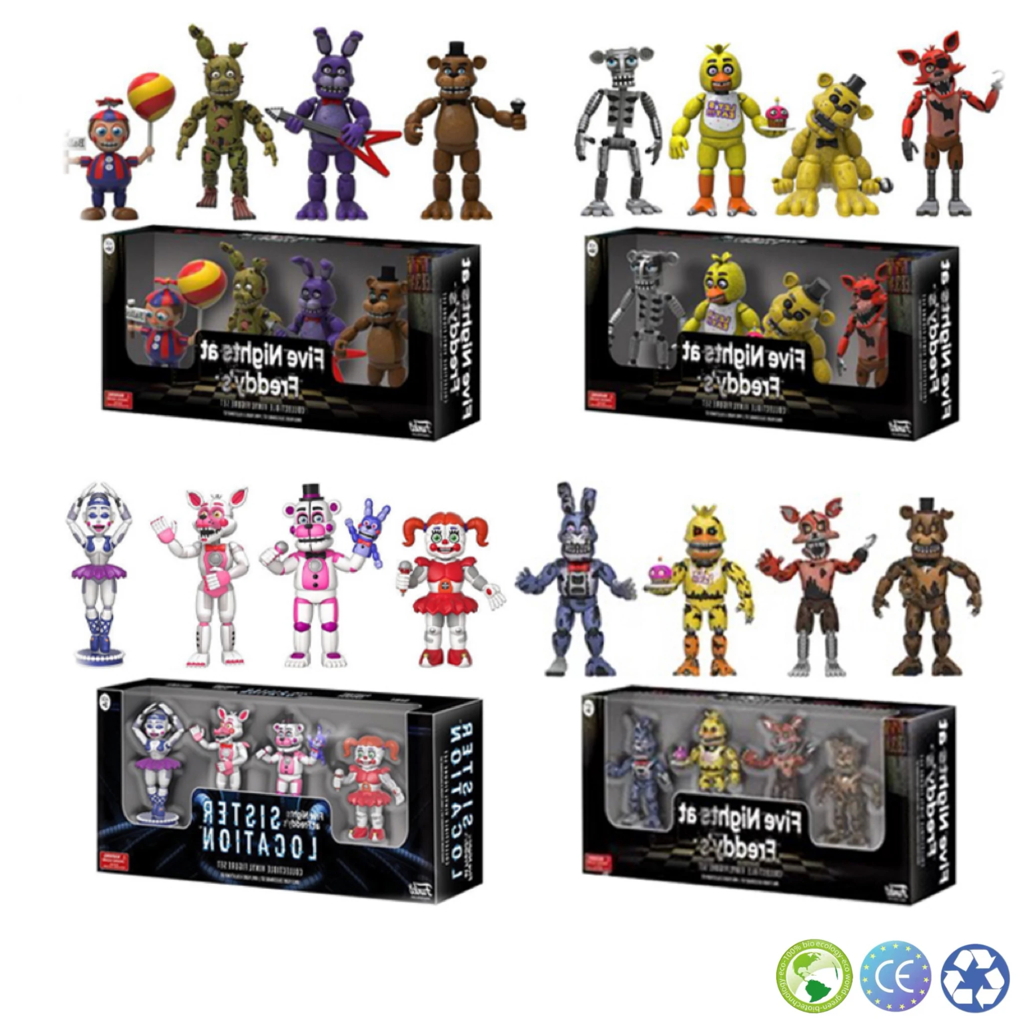 FNAF Figures Freddy Bonnie Foxy Chica Fazbear Bear Action Figure PVC Collection Nightmare Fredbear Balloon Boy Dolls Model Toys
FNAF Figures Freddy Bonnie Foxy Chica Fazbear Bear Action Figure PVC Collection Nightmare Fredbear Balloon Boy Dolls Model Toys