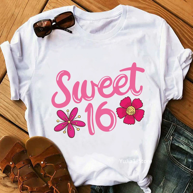 16th/18th Birthday Gift Star Crown Graphic Print Tshirt Tops For Girls Harajuku Kawaii Clothes T Shirt Women Sweet 16th T-Shirt
16th/18th Birthday Gift Star Crown Graphic Print Tshirt Tops For Girls Harajuku Kawaii Clothes T Shirt Women Sweet 16th T-Shirt