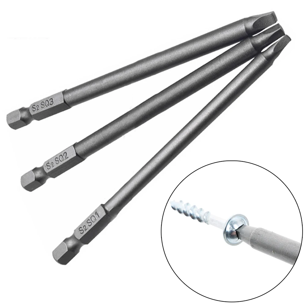 3pcs Square Driver Bit 100mm SQ1, SQ2, SQ3 Square Head Electric Screwdriver Head Screw Driver Bits For Electric Screwdriver
3pcs Square Driver Bit 100mm SQ1, SQ2, SQ3 Square Head Electric Screwdriver Head Screw Driver Bits For Electric Screwdriver