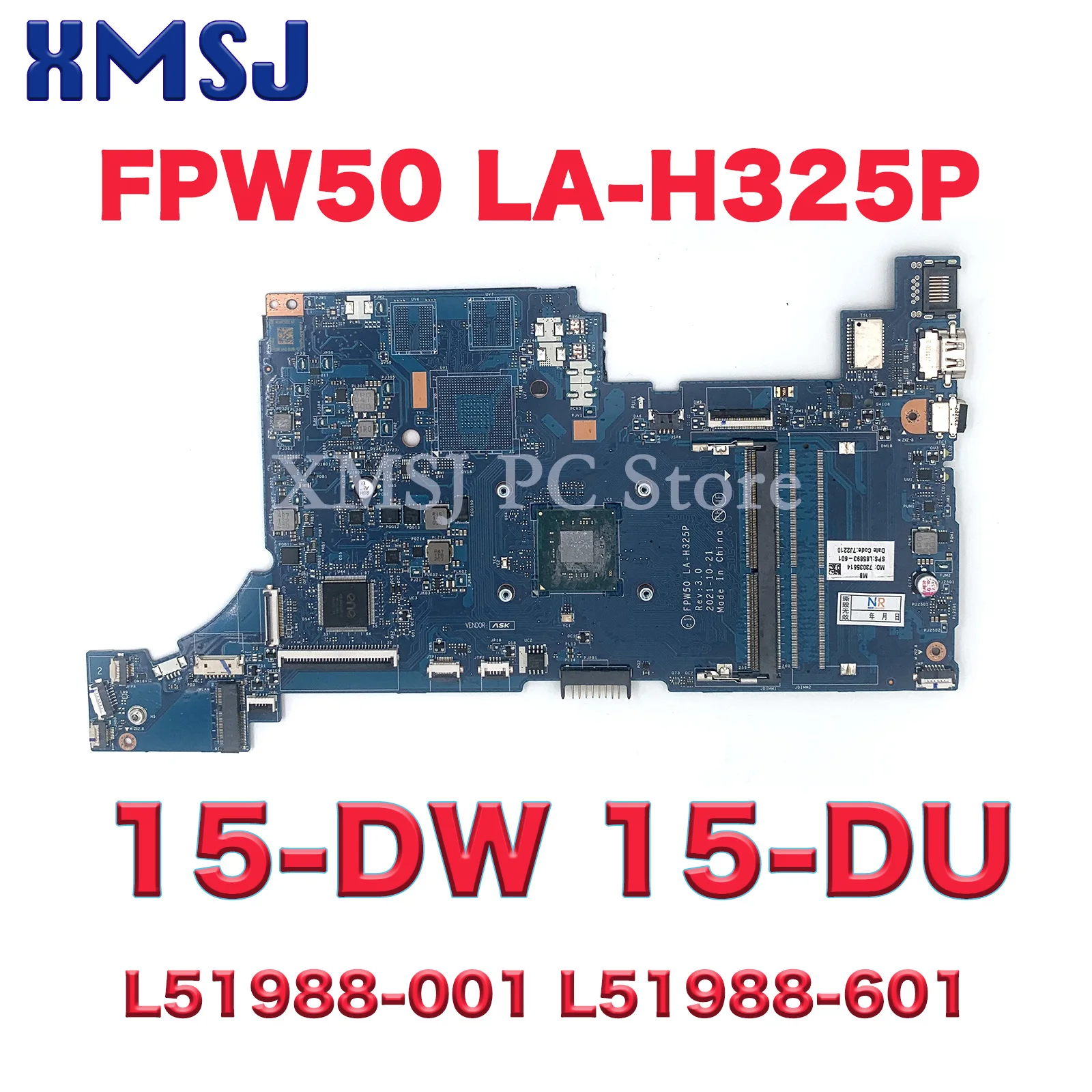 Материнская плата для ноутбука HP PAVILION 15-DW 15-DU L51988-601 FPW50 L51988-001 с процессором N5000 DDR4
Материнская плата для ноутбука HP PAVILION 15-DW 15-DU L51988-601 FPW50 L51988-001 с процессором N5000 DDR4