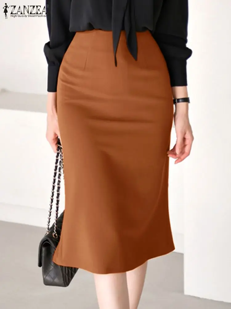 ZANZEA Spring Elegant Bodycon Skirts Women Fashion OL Work Pencil Skirt Faldas Saia High Waist Solid Knee-length Skirt Female
ZANZEA Spring Elegant Bodycon Skirts Women Fashion OL Work Pencil Skirt Faldas Saia High Waist Solid Knee-length Skirt Female