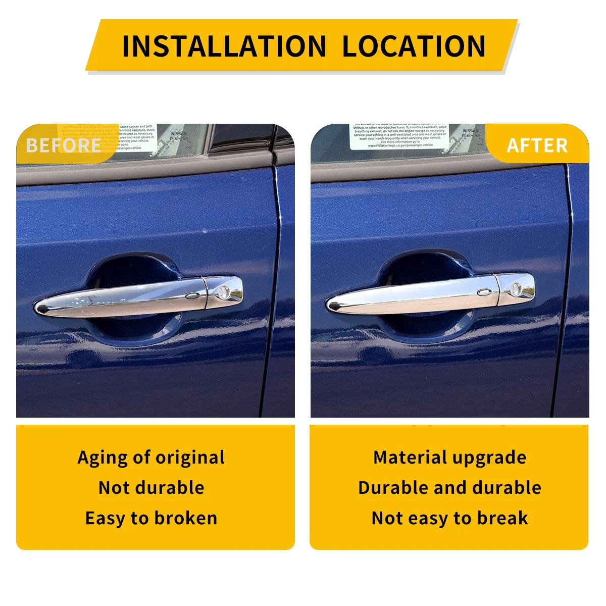 1 пара, Хромированная ручка для входной двери для Nissan Leaf Maxima Sentra 2009-2018 80645-1AA0A 80640-1AA0B
1 пара, Хромированная ручка для входной двери для Nissan Leaf Maxima Sentra 2009-2018 80645-1AA0A 80640-1AA0B