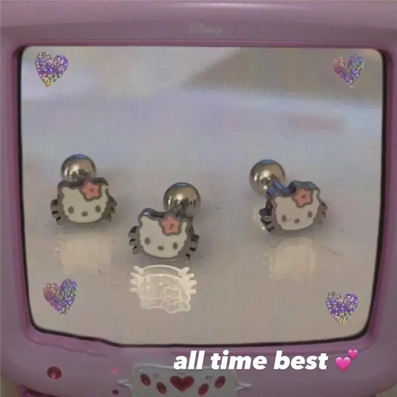 Kawaii Hello Kitty Earrings Anime Cartoon Sanrio Hellokitty Titanium Steel Earrings Student Earring Girls Kitty Earrings Gift
Kawaii Hello Kitty Earrings Anime Cartoon Sanrio Hellokitty Titanium Steel Earrings Student Earring Girls Kitty Earrings Gift
