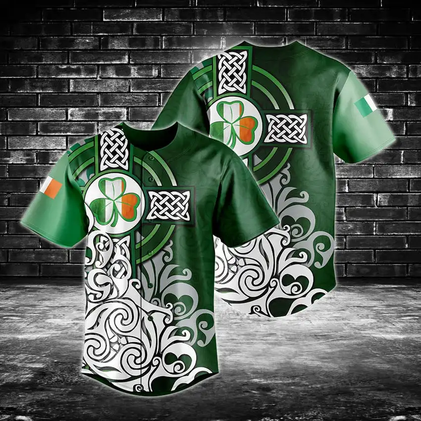 Customized Name Irish Flag Celtic Cross Printed Camouflage Badge Baseball Jersey Men's Outdoor Sports Leisure Club Fan Tops
Customized Name Irish Flag Celtic Cross Printed Camouflage Badge Baseball Jersey Men's Outdoor Sports Leisure Club Fan Tops