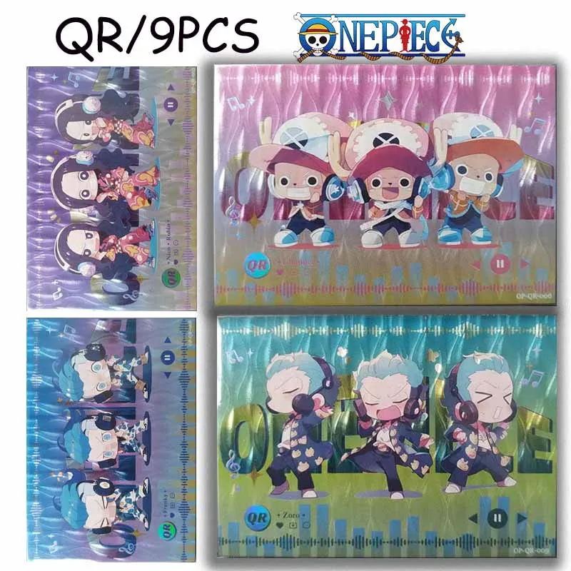 

One Piece Cards Nicole Robin Luffy Zoro Sanji QR 9Pcs/1 Set Boys Anime Collectible Cards Christmas Birthday Presents