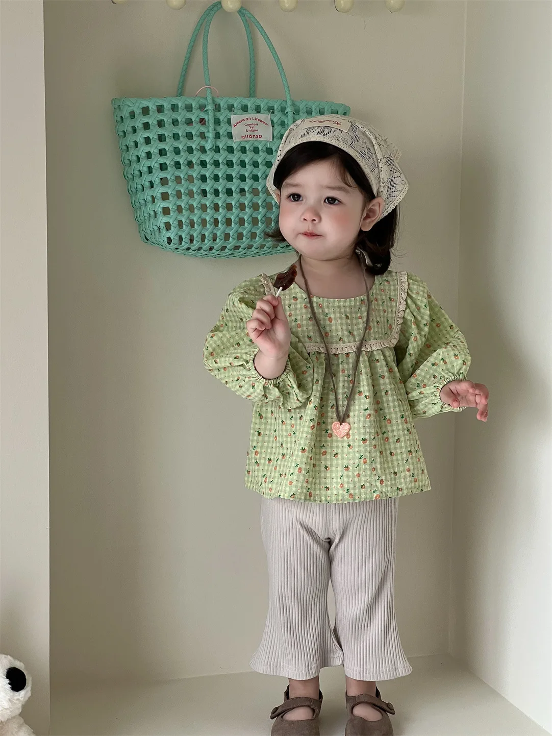 2025 Autumn New Baby Long Sleeve Loose Shirts Cotton Girls Cute Sweet Print Blouse Toddler Casual Plaid Tops Infant Clothes 16 S42c470f7b3fd4f8098fa29751e0044045
