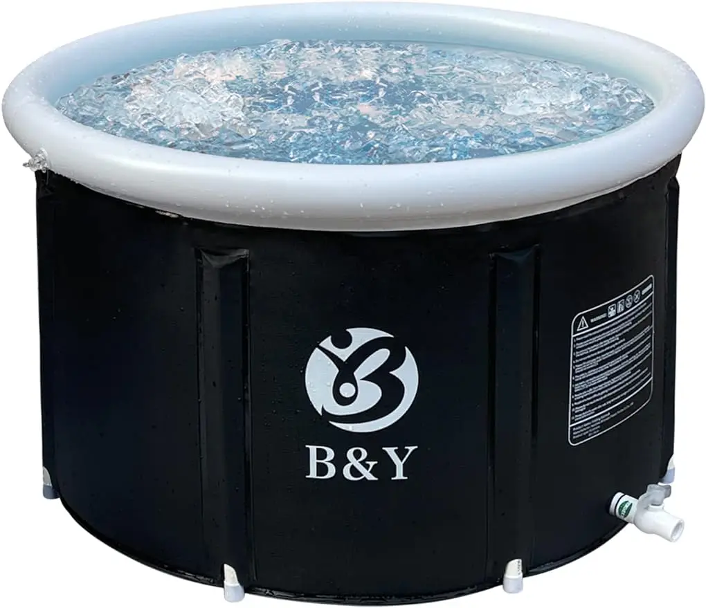 

B&Y Ice Bath Tub for Athletes, Cold Plunge Tub, Portable Bathtub for Adults Inflatable Bathtub Foldable Bathtub Large