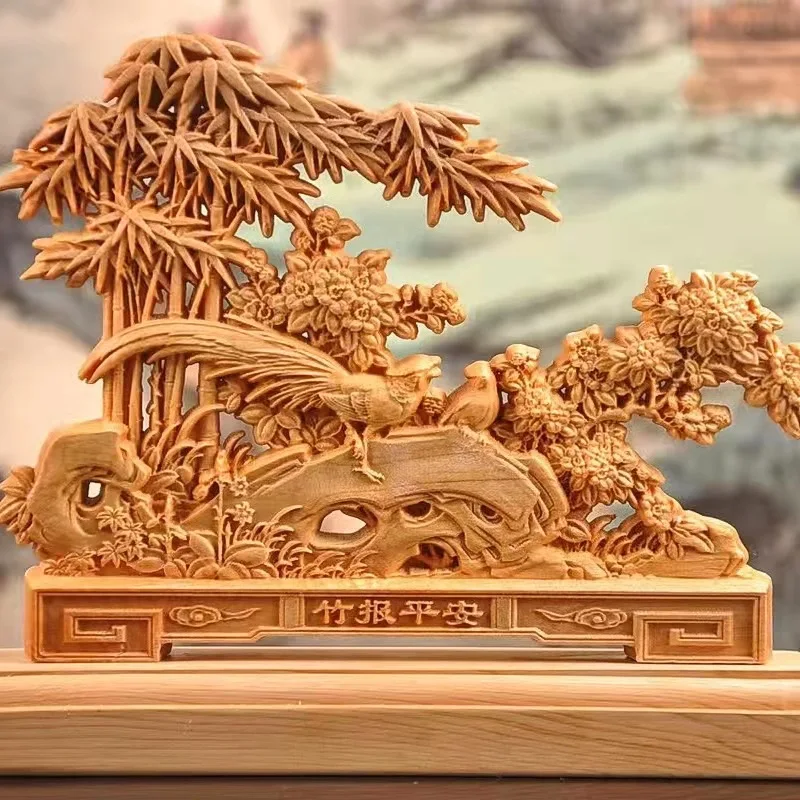 Wooden welcome bird bamboo newspaper safety decoration ornaments Solid wood carving Home living room, desktop decoration artwork
Wooden welcome bird bamboo newspaper safety decoration ornaments Solid wood carving Home living room, desktop decoration artwork