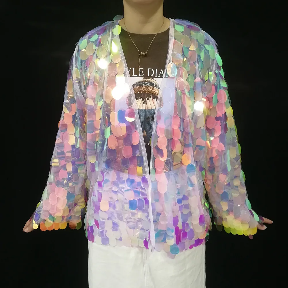 Colorful Pink Sequins Jacket Coat Jazz Dance Shiny Stage Wear Bar Nightclub DJ Dancer Singer Glitter Performance Costume
Colorful Pink Sequins Jacket Coat Jazz Dance Shiny Stage Wear Bar Nightclub DJ Dancer Singer Glitter Performance Costume