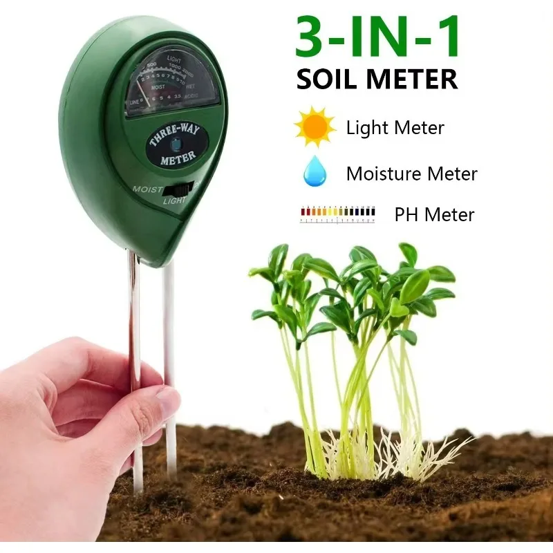 3 in 1 Soil PH Meter Sunlight PH Tester Garden Flowers Soil Moisture Sensor Meter Plants Acidity Humidity PH Monitor Detector
3 in 1 Soil PH Meter Sunlight PH Tester Garden Flowers Soil Moisture Sensor Meter Plants Acidity Humidity PH Monitor Detector