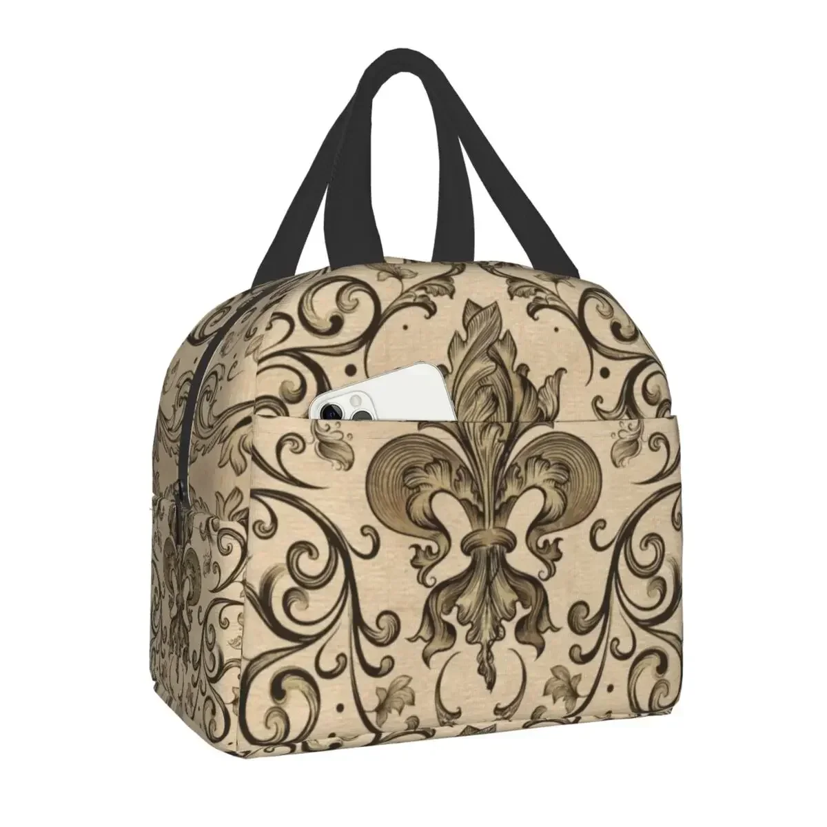 Vintage Fleur De Lis Portable Lunch Box Cooler Thermal Food Insulated Lily Flower Fleur-De-Lys Lunch Bag Kids School Children
Vintage Fleur De Lis Portable Lunch Box Cooler Thermal Food Insulated Lily Flower Fleur-De-Lys Lunch Bag Kids School Children