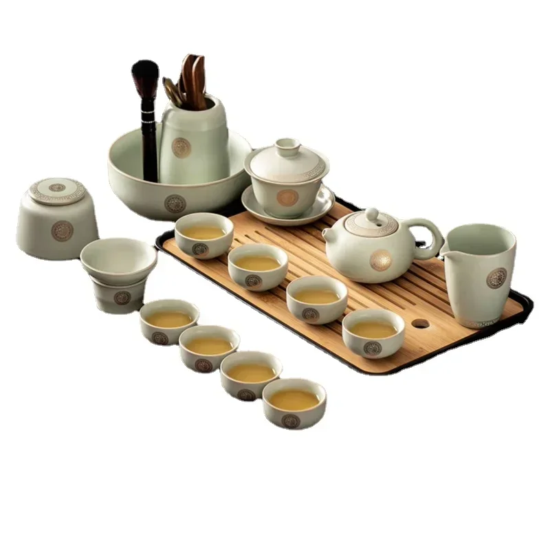 

Luxury Chinese Traditional Teaware Sets Kung Fu Ceramic Teaware Sets Gift Accessories Jogo De Xicaras Kichens Items
