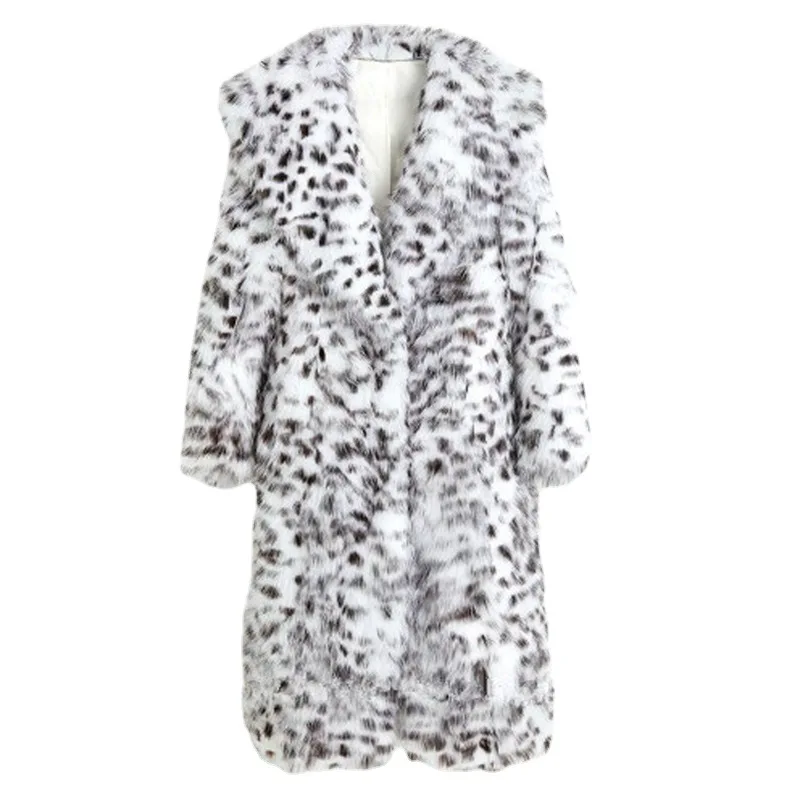 S-9XL Women's Winter Clothing Imitation Fox Hair Young Leopard Print Fur Trench Long Knee Length Mink Coat
S-9XL Women's Winter Clothing Imitation Fox Hair Young Leopard Print Fur Trench Long Knee Length Mink Coat