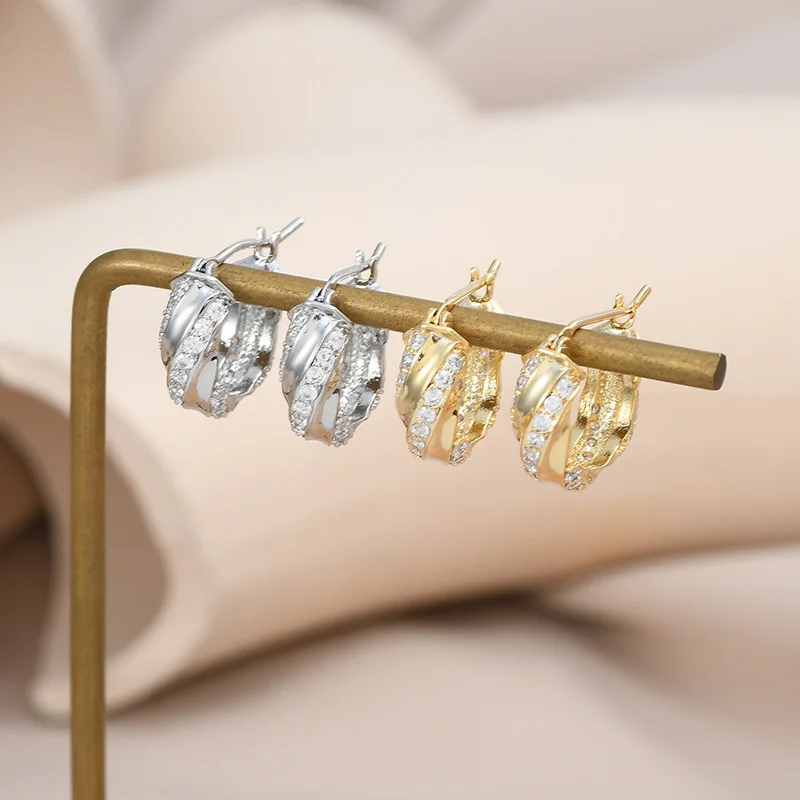 Summer New C-shaped Design Hoop Earrings for Women Fashion Zircon Stainless Steel Earrings Jewelry Accessories Gifts
Summer New C-shaped Design Hoop Earrings for Women Fashion Zircon Stainless Steel Earrings Jewelry Accessories Gifts
