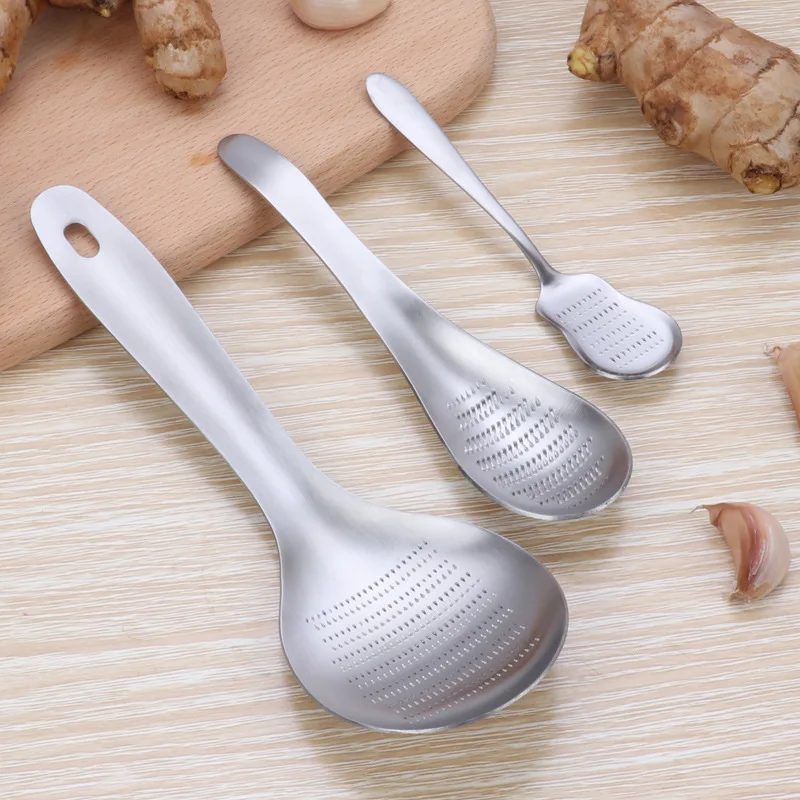 Generic Stainless Steeinger Grater Garlic Wasabi Crusher Burnishing