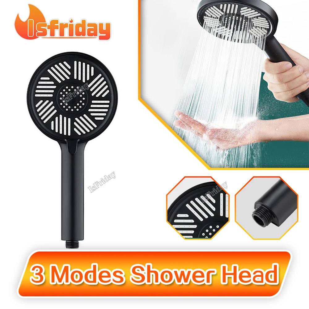 13CM Big Panel 3 Modes Shower Head Hand Black Round High Pressure Rainfall Rain Spa Set Bath For Bathroom Accessories Faucet
13CM Big Panel 3 Modes Shower Head Hand Black Round High Pressure Rainfall Rain Spa Set Bath For Bathroom Accessories Faucet