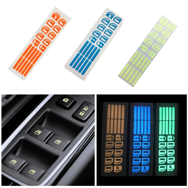Car Sticker Button Night Safety Fluorescent Decals Switch for BMW E46 X5 E53 E34 E30 F20 m Mercedes W203 W211 Volvo XC60 XC90 |