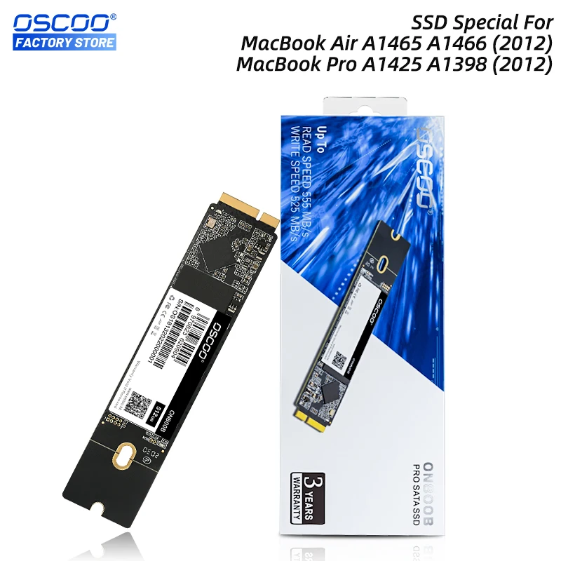 OSCOO Original SSD Hard Drives For Macbook Air A1465 A1466 Pro A1425 A1398 Year 2012 128GB 256GB 512GB 1TB Apple SSD Hard Disk
OSCOO Original SSD Hard Drives For Macbook Air A1465 A1466 Pro A1425 A1398 Year 2012 128GB 256GB 512GB 1TB Apple SSD Hard Disk