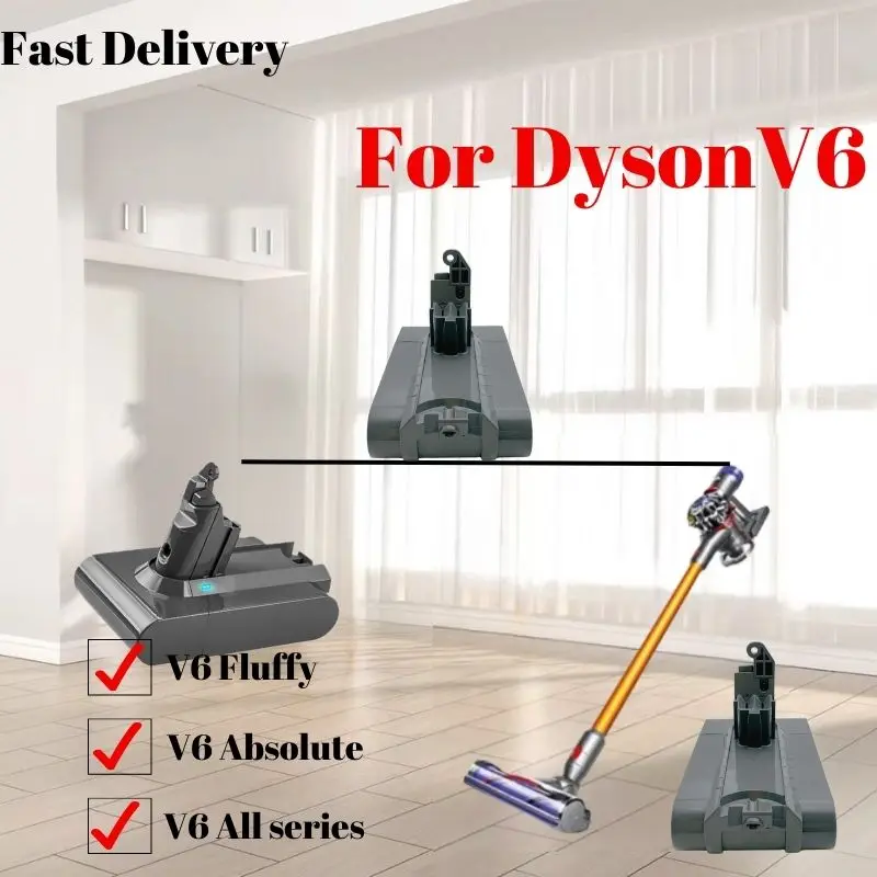 12800 мАч 21,6 в для пылесоса Dyson V6 DC58 Animal DC59 Multi floor DC61 DC62 DC74 SV07 SV03 SV09 аккумулятор
12800 мАч 21,6 в для пылесоса Dyson V6 DC58 Animal DC59 Multi floor DC61 DC62 DC74 SV07 SV03 SV09 аккумулятор