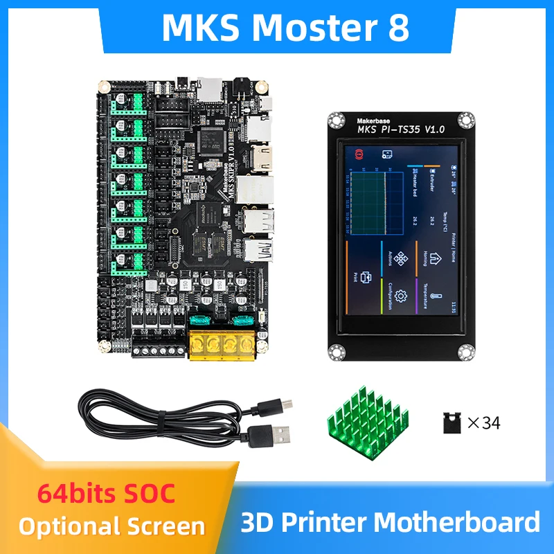 3D Printer Motherboard Quad-core 64bits SOC Support EMMC Optional Screen for Voron VS Raspberry Pi Board
3D Printer Motherboard Quad-core 64bits SOC Support EMMC Optional Screen for Voron VS Raspberry Pi Board