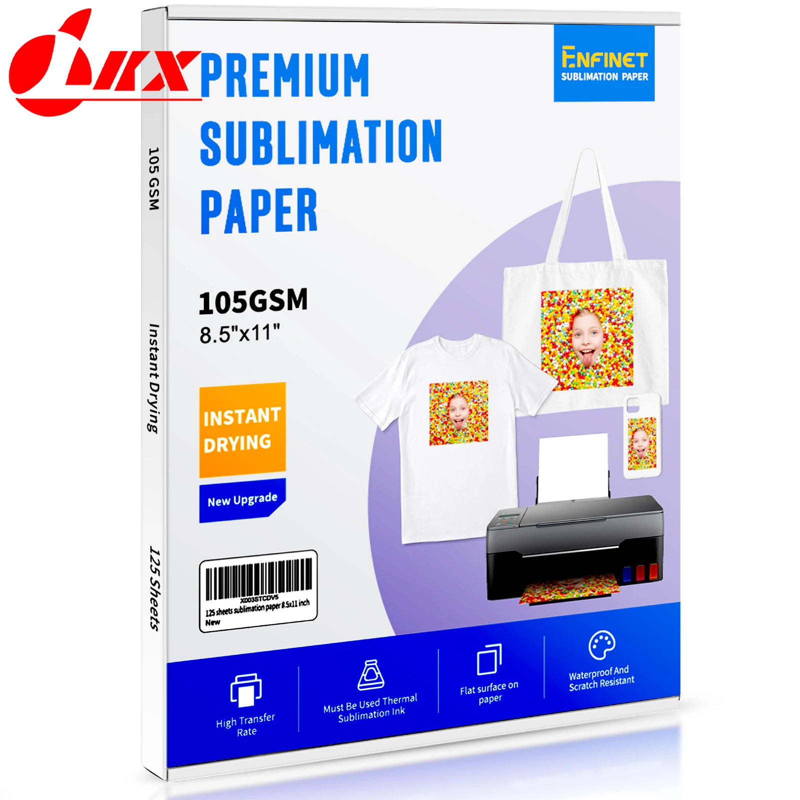 A4 Sublimation Heat Transfer Paper for Polyester Cotton T-Shirt Cushion Fabrics Cloth Mugs Phone Case DIY Printing Desig
A4 Sublimation Heat Transfer Paper for Polyester Cotton T-Shirt Cushion Fabrics Cloth Mugs Phone Case DIY Printing Desig