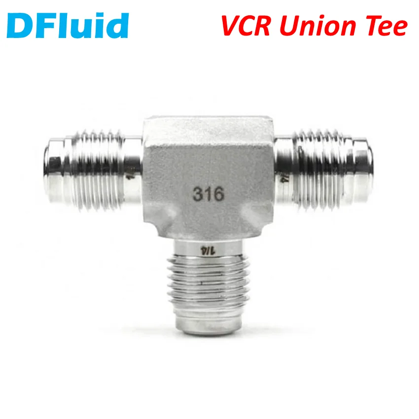

VCR Fitting Male Union TEE Stainless Steel 316 Face Seal Fitting UHP Fitting 1/4 3/8 1/2 3/4 inch High Purity replace Swagelok