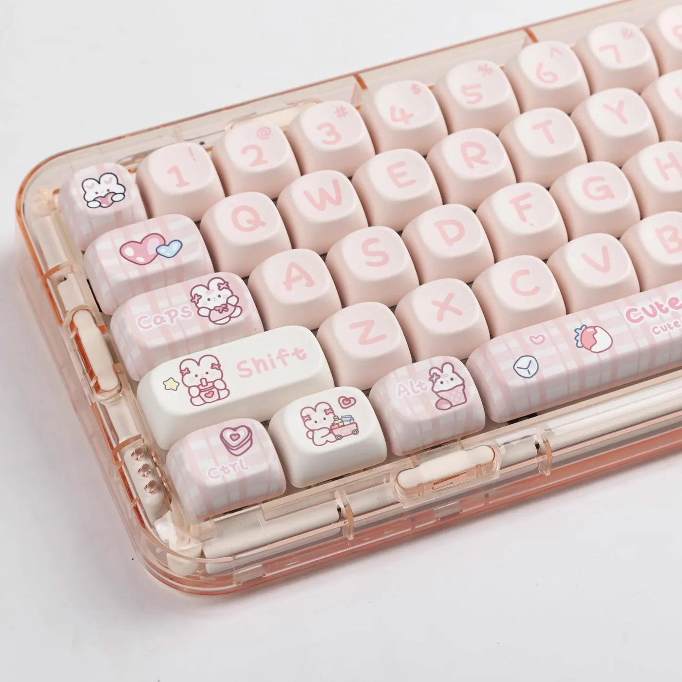 1 Set Cute Cartoon Bunny Keycas MOA Profile Keycap PBT Dye Sublimation Key Cap For MX Switch Mechanical Keyboard Accessories
1 Set Cute Cartoon Bunny Keycas MOA Profile Keycap PBT Dye Sublimation Key Cap For MX Switch Mechanical Keyboard Accessories