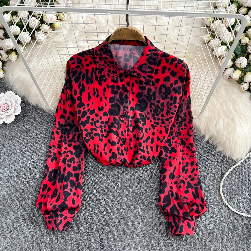 Autumn New Style Lapel Loose and Thin Temperament Leopard Print Shirt Western Style All-match Long-sleeved Irregular Top Women's
Autumn New Style Lapel Loose and Thin Temperament Leopard Print Shirt Western Style All-match Long-sleeved Irregular Top Women's