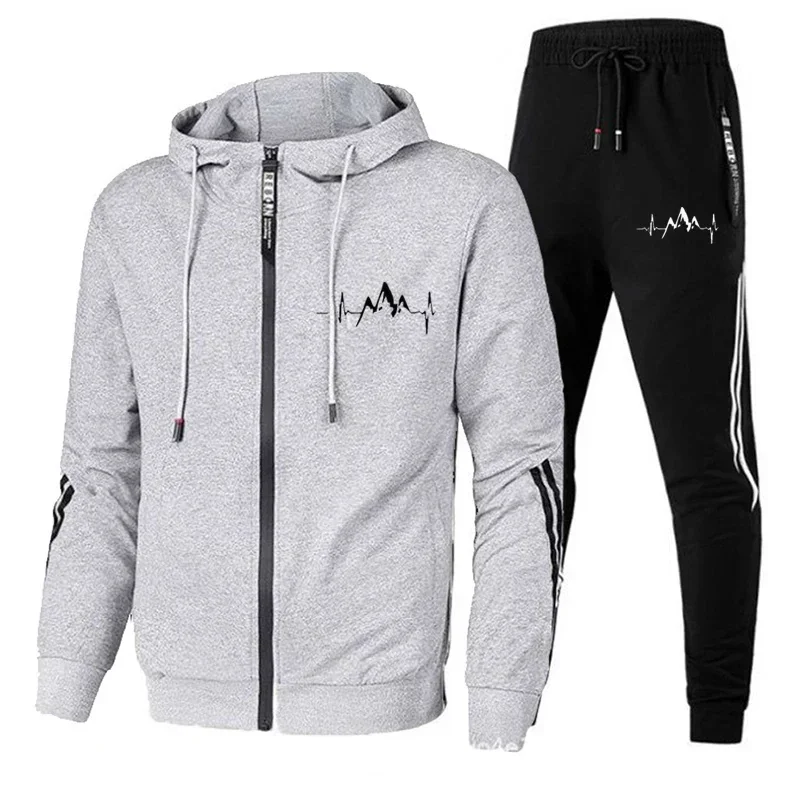 Men's New Autumn/winter Zipper Cardigan Jacket + Sweatpants Running Two-piece Classic High Quality Men's Sports Windproof Suit
Men's New Autumn/winter Zipper Cardigan Jacket + Sweatpants Running Two-piece Classic High Quality Men's Sports Windproof Suit