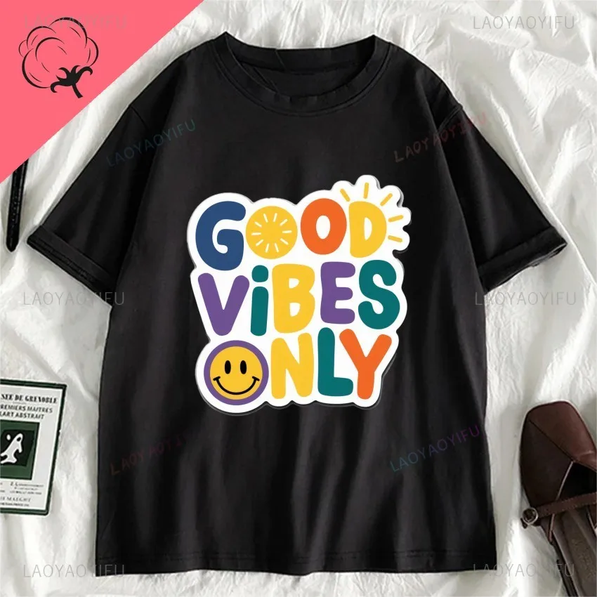 Шикарный топ с принтом GOOD VIBES ONLY, модная повседневная футболка, унисекс, хлопковое платье, оверсайз, с круглым вырезом, четыре сезона
Шикарный топ с принтом GOOD VIBES ONLY, модная повседневная футболка, унисекс, хлопковое платье, оверсайз, с круглым вырезом, четыре сезона