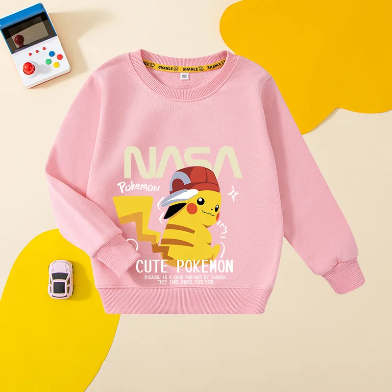 Pikachu Children's Spring And Autumn Round Neck Boys And Girls Long Sleeved Top Cartoon Hoodie
Pikachu Children's Spring And Autumn Round Neck Boys And Girls Long Sleeved Top Cartoon Hoodie
