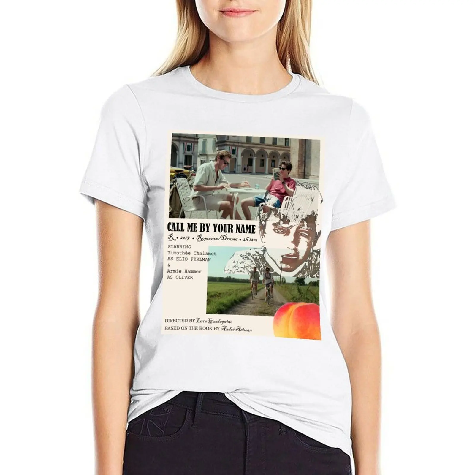 

Call Me by Your Name Movie Poster T-shirt summer clothes tops cropped t shirts for Women