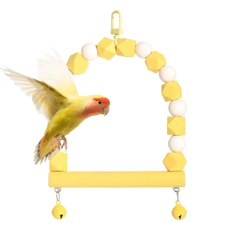Parrot Swing Wooden Bird Toy With Bells Bright Colors Parrot Trapeze Swing Bird Climbing Perch Stand Toy For Gerbils Parakeets
Parrot Swing Wooden Bird Toy With Bells Bright Colors Parrot Trapeze Swing Bird Climbing Perch Stand Toy For Gerbils Parakeets
