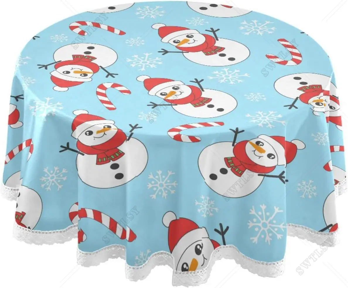 Tablecloth Snowman Round Tablecloth Outdoor Waterproof Tablecloths Spill Proof Washable Table Cloth Decorative Table Cover
Tablecloth Snowman Round Tablecloth Outdoor Waterproof Tablecloths Spill Proof Washable Table Cloth Decorative Table Cover