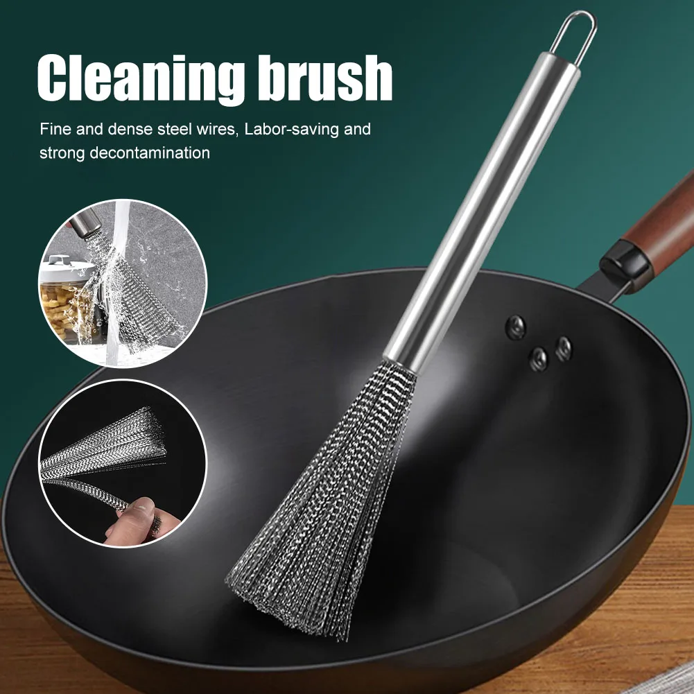 Stainless Steel Kitchen Cleaning Brush Kitchen Dish Tableware Cleaning Brush Strong Decontamination Brushes Kitchen Gadgets
Stainless Steel Kitchen Cleaning Brush Kitchen Dish Tableware Cleaning Brush Strong Decontamination Brushes Kitchen Gadgets