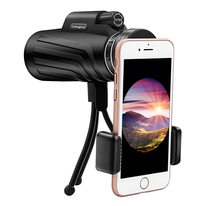 New 50 X 52 Zoom Monocular Telescope Scope for Smartphone Camera Camping Hiking Fishing with Compass Phone Clip Tripod Gift
New 50 X 52 Zoom Monocular Telescope Scope for Smartphone Camera Camping Hiking Fishing with Compass Phone Clip Tripod Gift