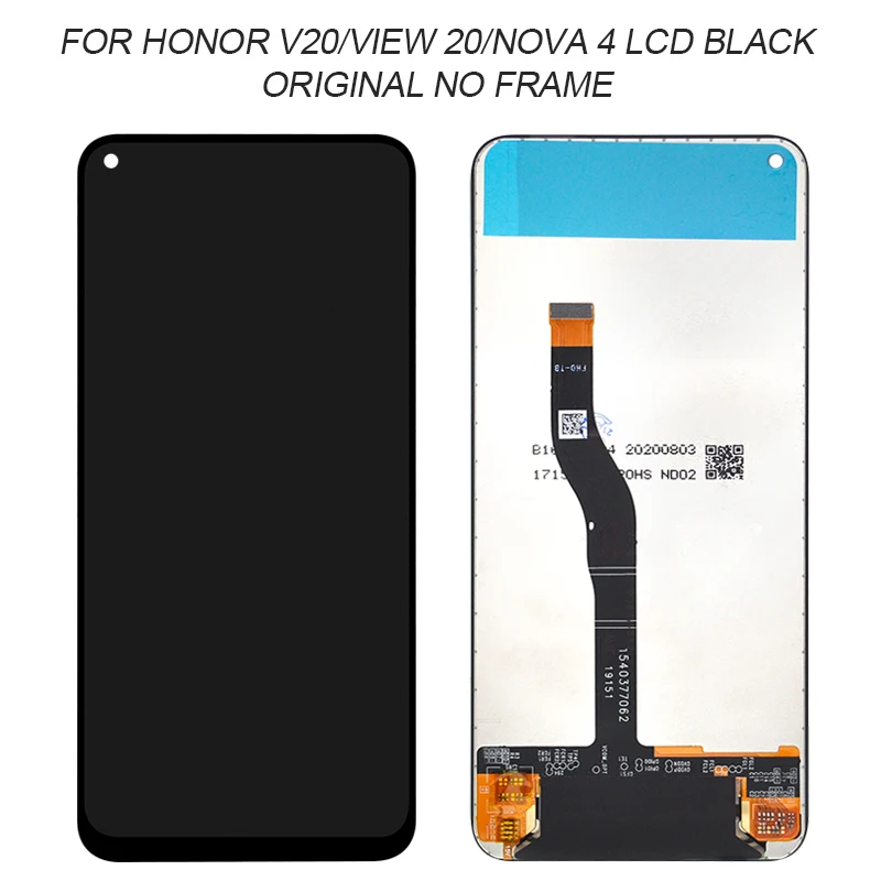 1Pcs Nova 4 Display For Huawei Honor V20 Lcd Touch Screen Digitizer PCT-L29 View 20 Assembly With Tools Free Shipping
1Pcs Nova 4 Display For Huawei Honor V20 Lcd Touch Screen Digitizer PCT-L29 View 20 Assembly With Tools Free Shipping