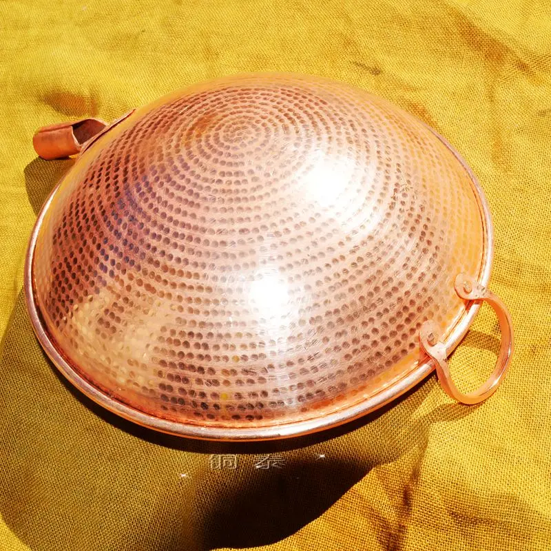 Pure Copper Frying Pan Handmade Double /Single Handle Thick Pot Wok 12 Mallzona S42e08bd4f08a4e39aa9a5ab872fc7d8aW Pure Copper Frying Pan Handmade Double /Single Handle Thick Pot Wok Mallzona
