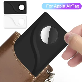 에어태그 지갑용 초박형 스크래치 방지 보호 커버, 가죽 신용 카드 케이스, 애플 에어태그 분실 방지 홀더 카드