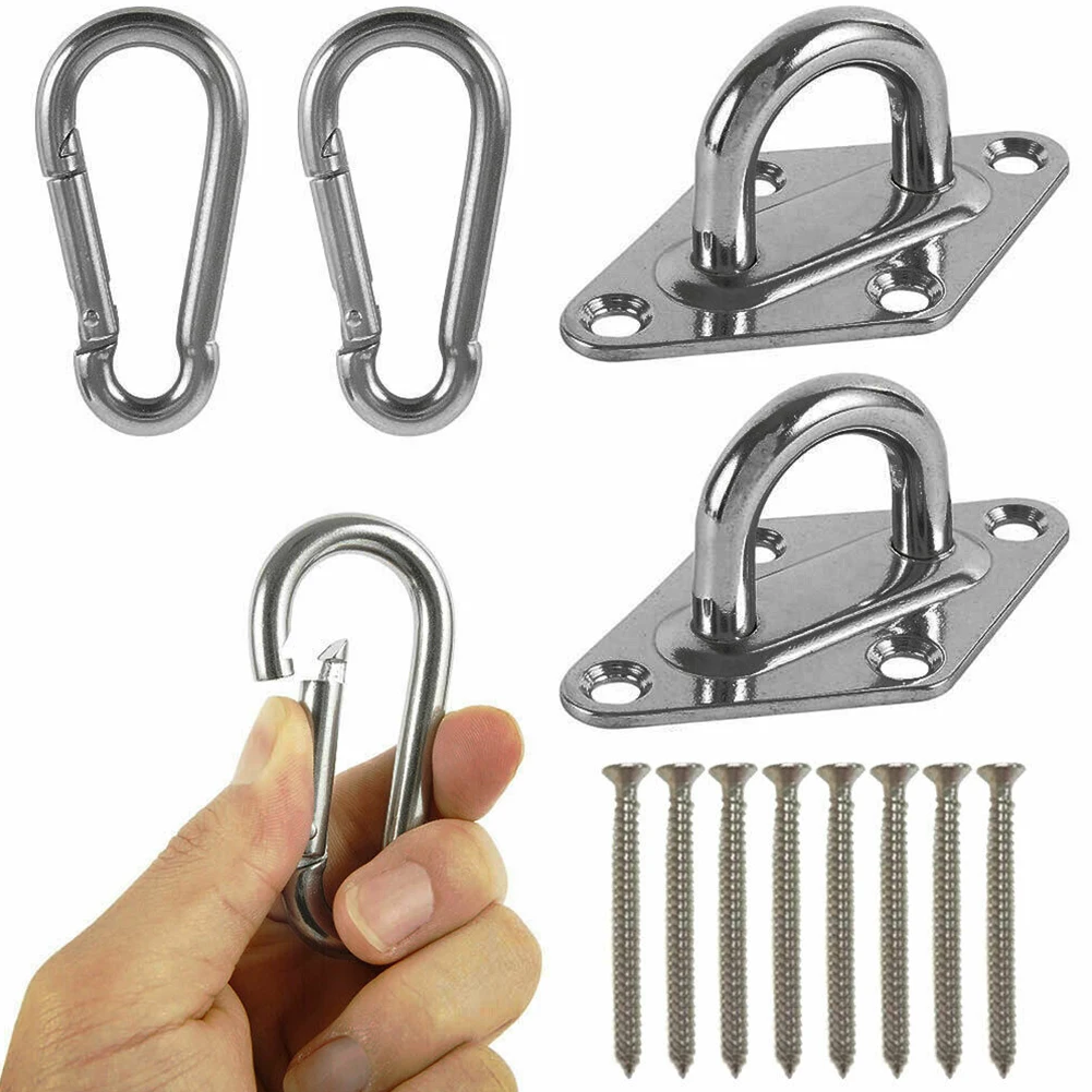Mount Stainless Heavy Duty Ceiling Hanging Hook Set Swing Chair Bracket Fixed Pad Eye Plate Hanging Hook Hardware Tools
Mount Stainless Heavy Duty Ceiling Hanging Hook Set Swing Chair Bracket Fixed Pad Eye Plate Hanging Hook Hardware Tools